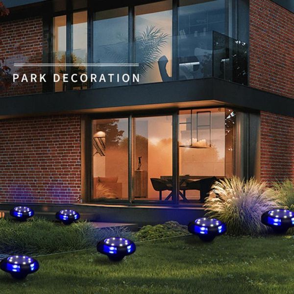 

solar ground light 8 led outdoor panel waterproof garden lawn lamp lamps