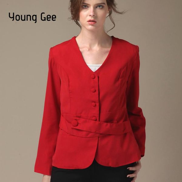 

women's suits & blazers fashion autumn women work office lady suit slim white red single breasted female casual talever jackets blazer, White;black