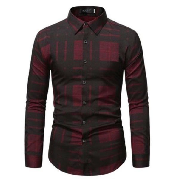 

men's casual shirts zogaa men plaid trendy fashion slim turn-down collar all-match chic large size male boy spring autumn, White;black