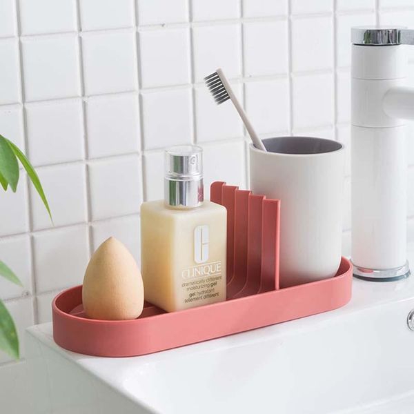 

hooks & rails storage rack multifunctional sponge wipe scouring pad drain bathroom countersoap box