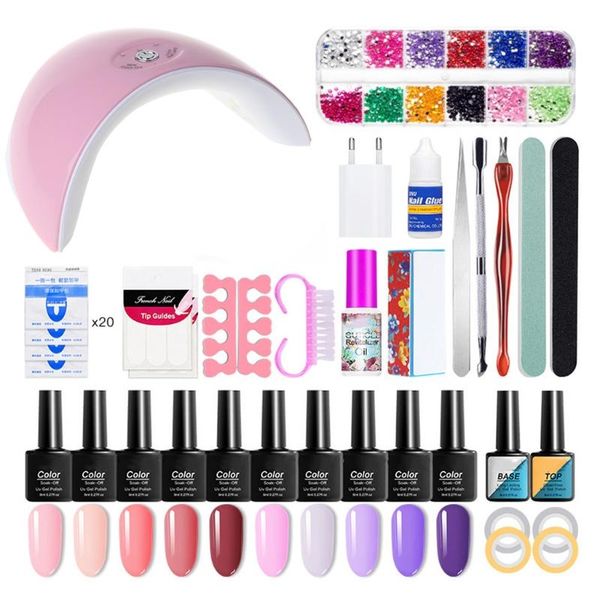 

nail art kits extension gel kit builder with 36w uv led lamp and gorgeous french manicure supplies for professionals