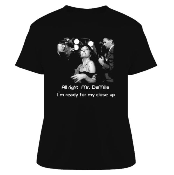 

norma desmond gloria swanson sunset blvd t shirt, White;black