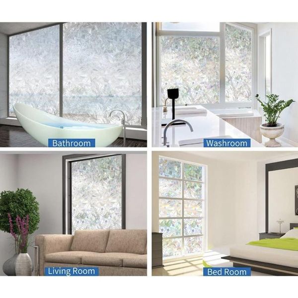 

window stickers 3d glass film pvc self-adhesive glue-electrostatic glittering irregular pattern refraction colorful grilles