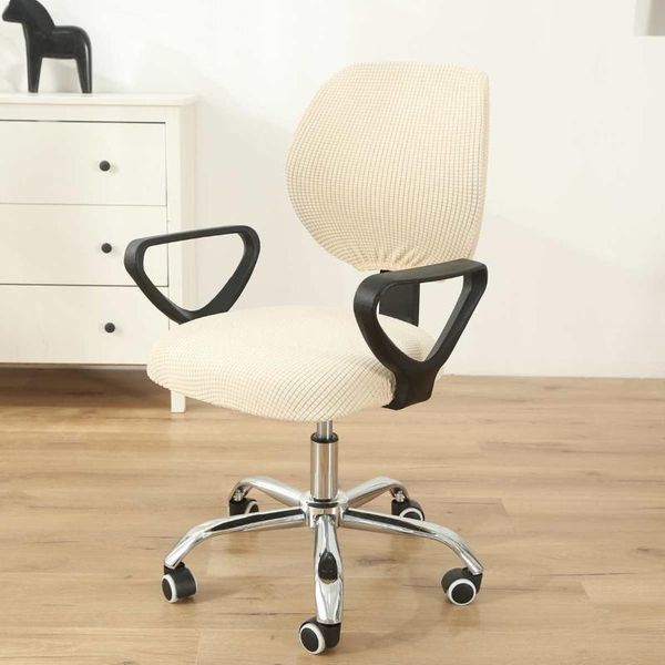 

chair covers rotating swivel computer chairs home office protector removeable seat back cushion cover decor arm-chair