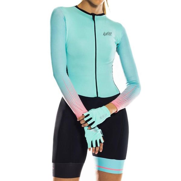 

racing sets kaficycling women's sweatshirt suit conjunto moletom feminino women' tight-fitting cycling jumpsuit clothing, Black;blue