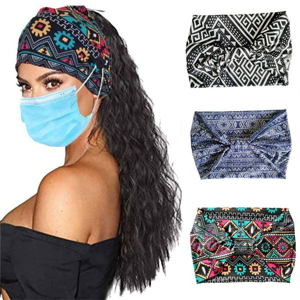 

others apparel women printed sports headband yoga hair band sweat absorbing band anti-perspiring lady wide brimmed headwear hairlace, Black;white