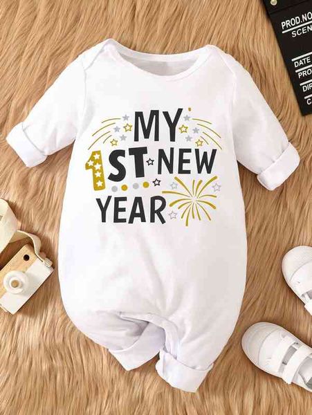 

baby star & slogan graphic jumpsuit she, Blue