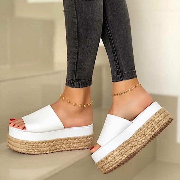 

sandals womens high heels sandal thick bottom casual shoes ladies leisure summer wedges woman women platform mules slipper, Black