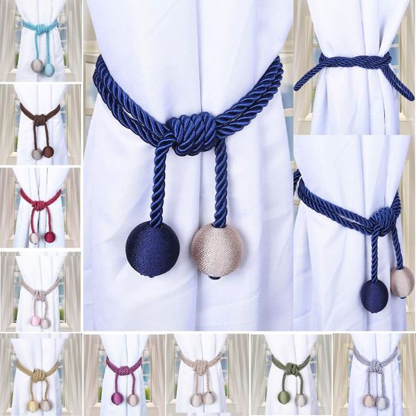 

pair/2pcs brand simple retro window curtain cord rope buckle tiebacks braided tie backs accessories other home decor