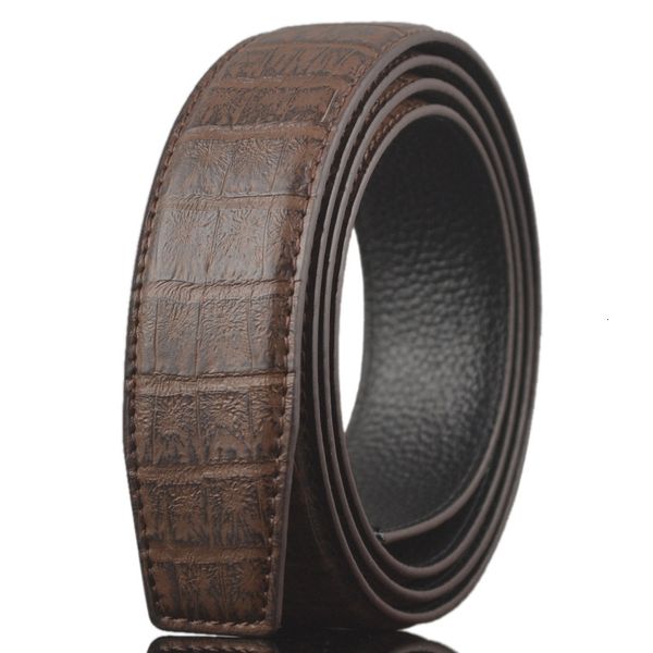 

alligator belt automatic buckle men's leather body ly35-3200, Black;brown