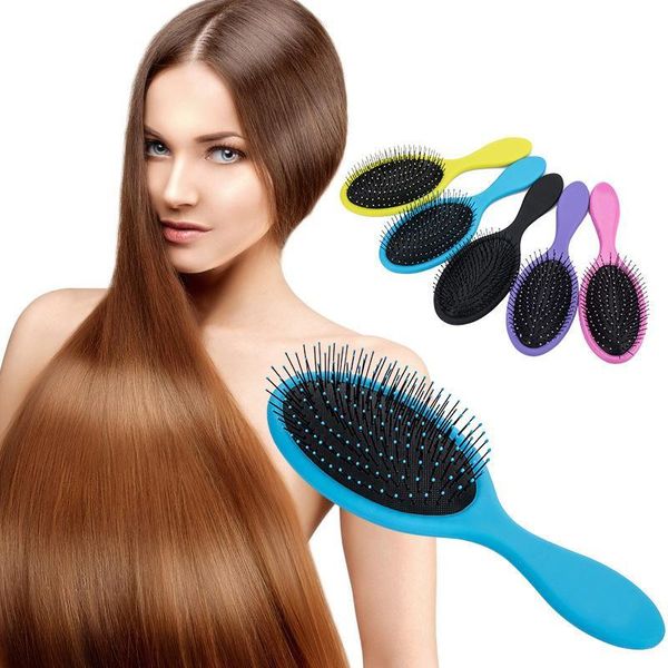 

hair brushes plastic massager brush scalp comb salon hairdressing tools, Silver
