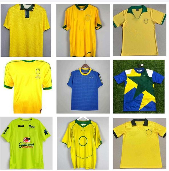 

1994 1998 2000 002 2004 2006 2010 brasil retro jerseys rivaldo vintage shirt carlos romario ronaldo ronaldinho 94 98 02 1957 1988 soccer jer, Black;yellow