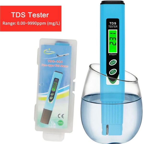 

meters digital tds meter portable pen tds-966 tester filter measuring water purity with backlight 40%off
