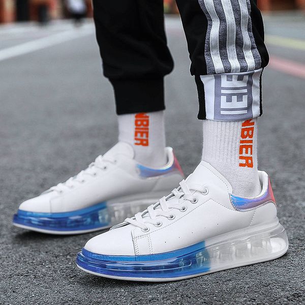 

White Couple Casual Shoes Men Women Fashion Chunky Sneakers Men Shoes Comfortable Breathable Air Shoes Mens Womens Bambas Hombre, White black -565