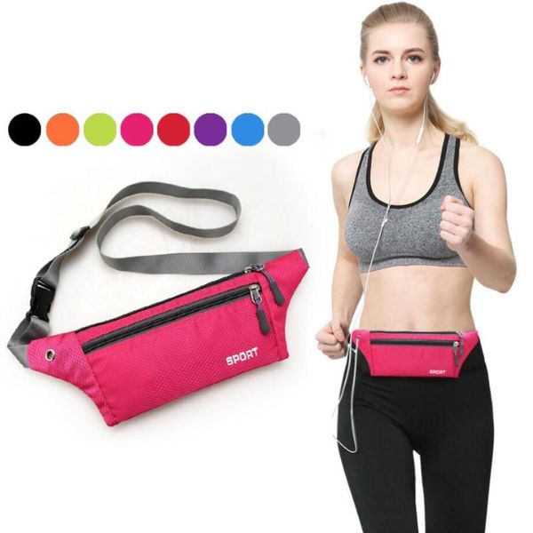 

outdoor bags professional waterproof running bag sports chest shoulder belt bum pouch waistbag hiking zip fanny pack 8 colors