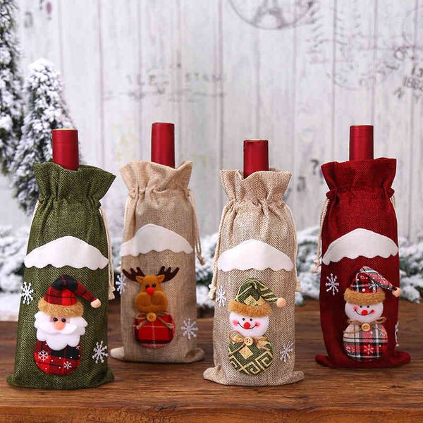 

decorative supplies linen old man doll red bottle set bag l decoration