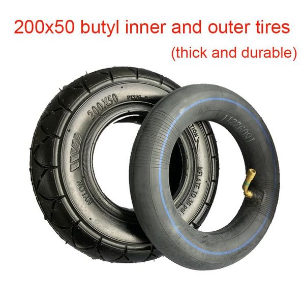 

motorcycle wheels & tires 8 inch 200x50 inner and outer tire solid with alloy wheel hub for electic scooter atv moped parts