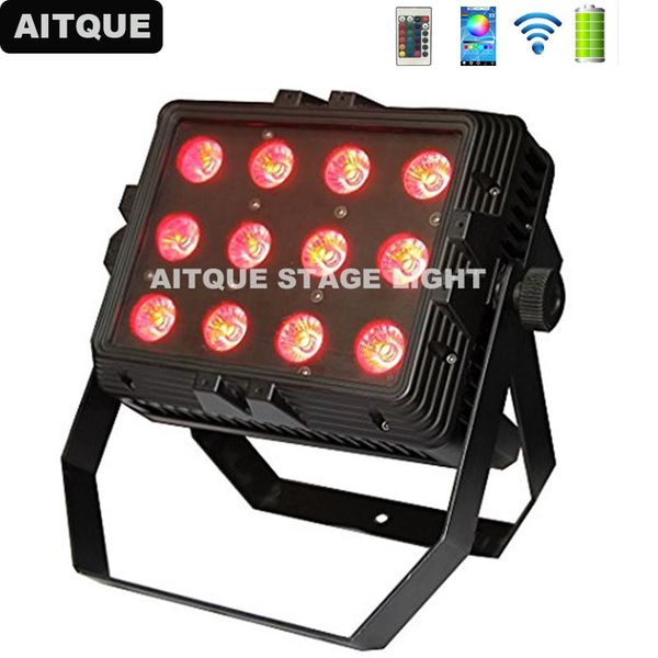 

effects 12pcs outdoor wall led uplight 12x18w battery washer rgbwa uv dmx wallwasher ip65 city color light