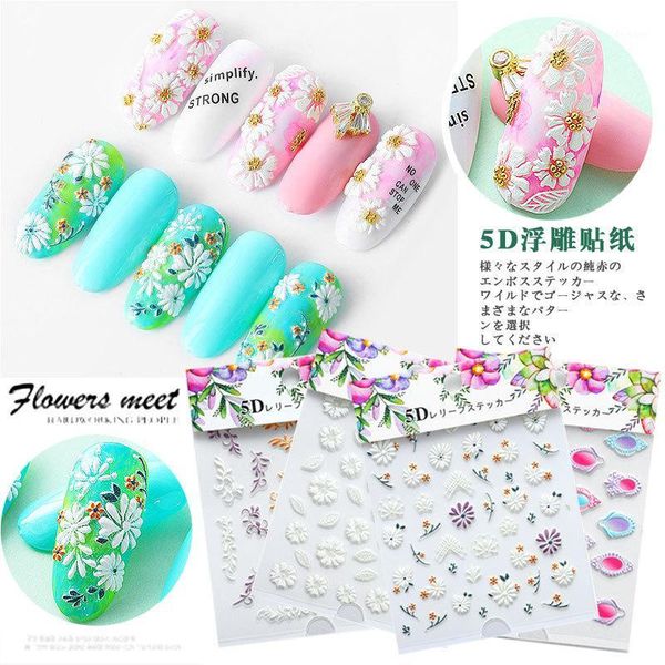 

nail stickers series embossed decals water cross-border exclusive 3d art1