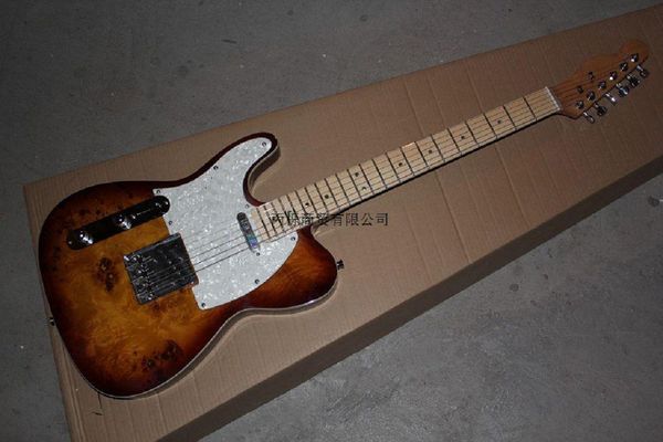 

shipping maple fingerboard left handed telecaster sunburst electric guitar @16