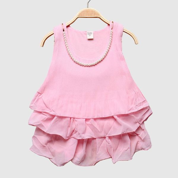 

girl's dresses sale baby girl clothes summer style cute round neck dress sleeveless chiffon princess for girls clothing 9-24 months, Red;yellow
