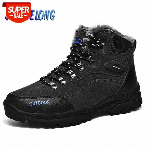 

fashion winter men's boots plush warm mens snow boots waterproof men's ankle outdoor non-slip men shoes zapatos de hombre #xc7r