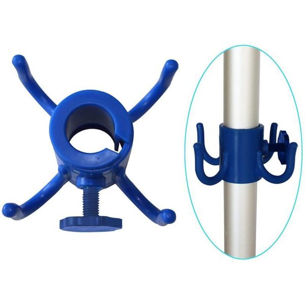 

hooks & rails beach umbrella hanging hook 4-prongs adjustable plastic for hats camping travel
