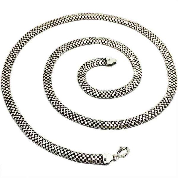 5mm Bocai Novo 2021 na moda 100% Pure S925 Silver Jewelry Hand-Woven Moda Personalidade Homens e Mulheres Colares