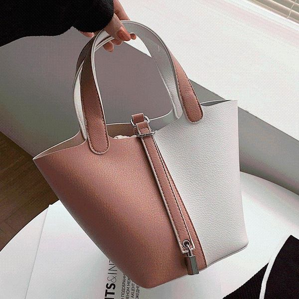 

evening bags handbags women set designer panelled shoulder female leather bucket bag vintage crossbody for girls tote sac