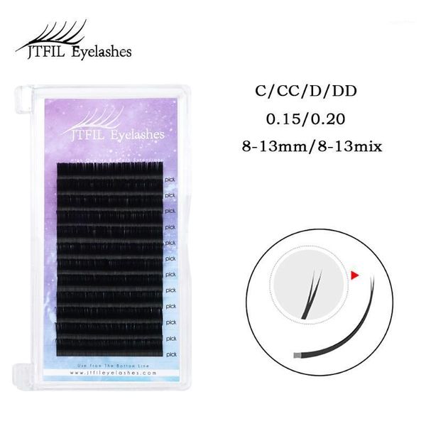 

flat ellipse lashes with split tips soft silk eye matte eyelash extensions individual lash for professional1