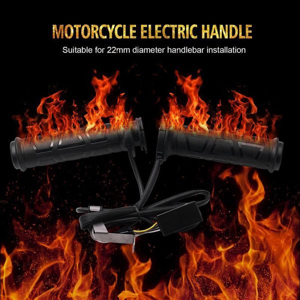 

handlebars 1 pair motorcycle bicycle 7 / 8''22mm heating moulding handle 12-24w adjustable warm upgraded electric handles 50