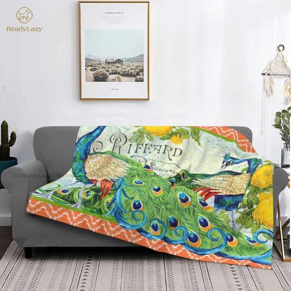 

blankets peacock blanket soft fashion bedspread cool fleece sofa