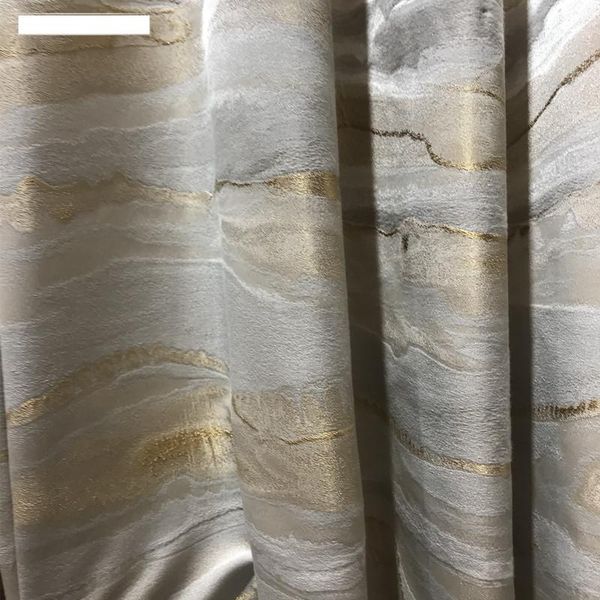 

curtain & drapes custom luxurious modern texture gold wire marbling cotton bedroom livingroom shading blackout m947