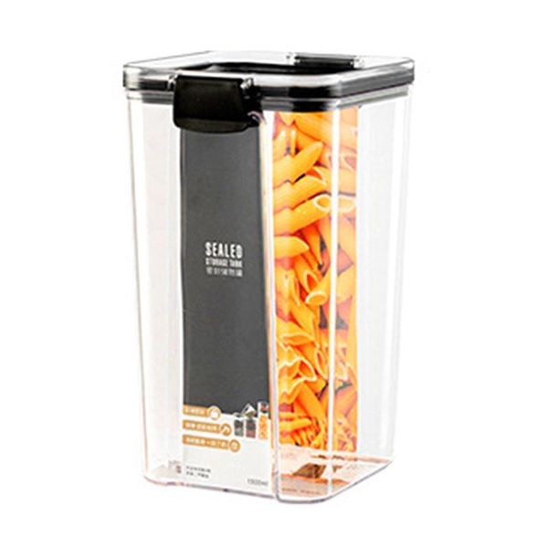 

sealed jar transparent plastic kitchen spice storage tank household grain multi-grain storage box 1300ml