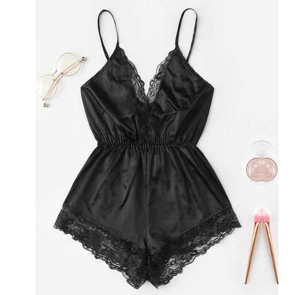 

sets lingerie home clothes fashion comfortable lace pajama suit, Black;white