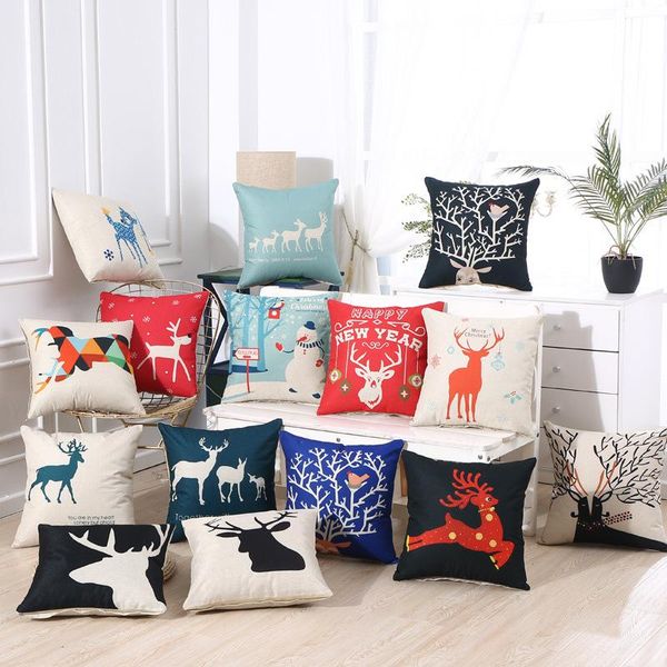 

xmas gift creative custom back cushion cover decorative throw pillow case 18 x inch 45x45cm sofa chair seat lumbar pillowcase cushion/decora