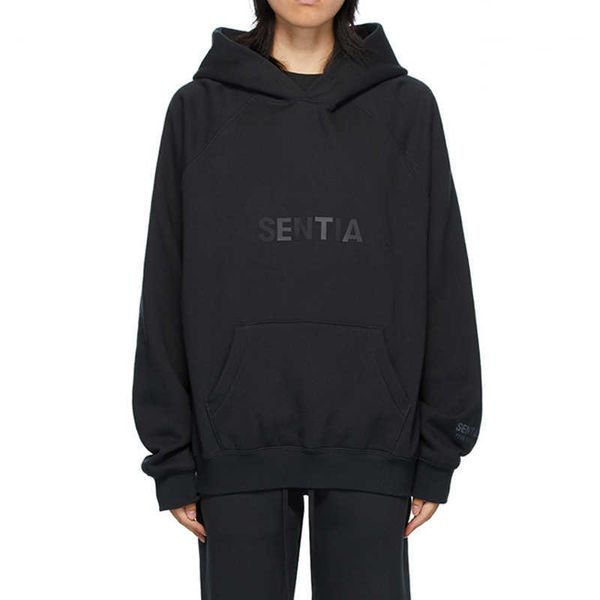 

autumn winter oversize 3d silicon hoodie skateboard over size high street hoody streetwear hooded sweatshirt, Black