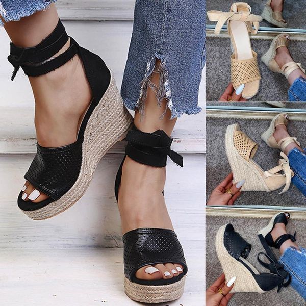 

dress shoes women's sandals buckle strap woman beach ladies casual female fashion brand flat leather women, Black