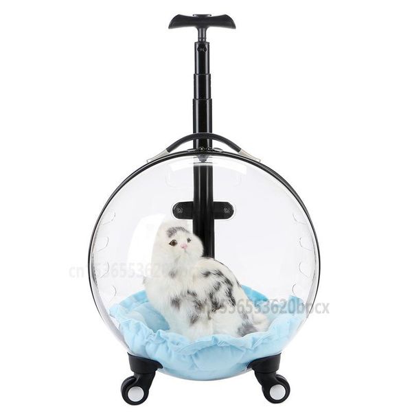 

cat carriers,crates & houses good-looking pet trolley bag 3-section portable bubble box transparent panoramic space