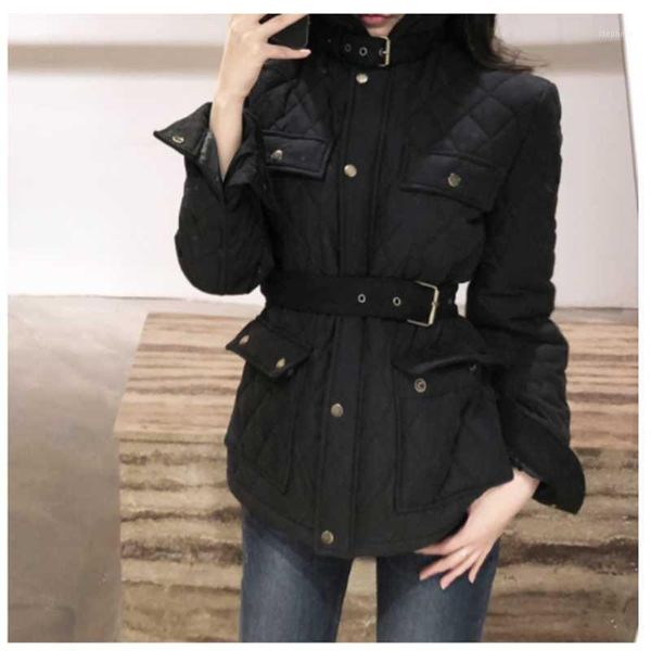 

women's down & parkas 2021 short female street style black jacket padded thickened slim trend women winter outwear coat