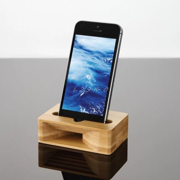 

cell phone mounts & holders sound universal bamboo mobile holder stand cellphone loudspeaker stylish hip and modern