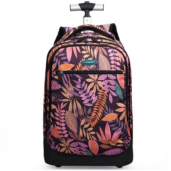 

Suitcases Printing Trolley Suitcase Bag Large Capacity Rolling Luggage Computer Backpack Travel Men/women Dual-use 18 Inch