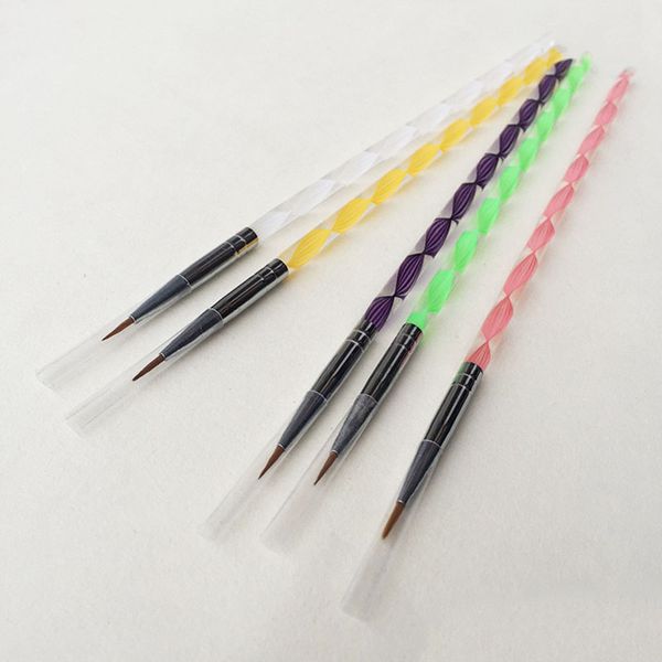 

6pcs/set diy ceramic painting pen watercolor brush weasel hair artist number oil painting brush round head hook line pen