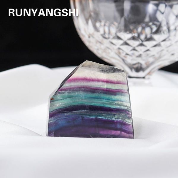 

decorative objects & figurines 30-50g/pc natural rainbow fluorite mineral crystal polyhedral geometric pendulum irregular gem crafts reiki s