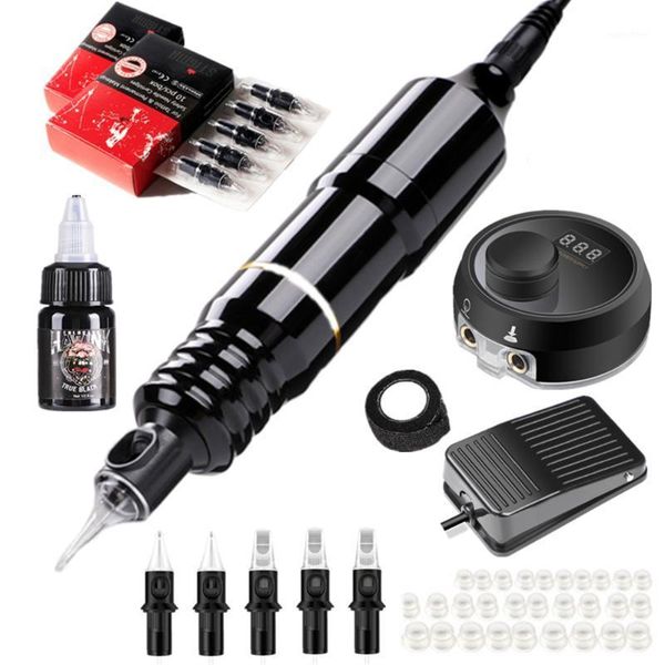 

solong tattoo machine set motor penmachine all-in-one kit material piercing needle makeup1
