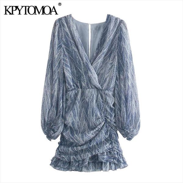 

chic fashion animal print womens dresses asymmetric draped mini vintage long sleeve ruffled female mujer, Black;gray