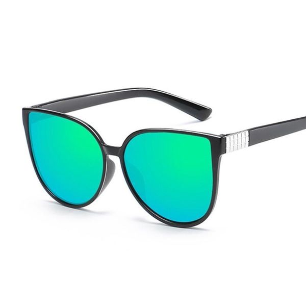 

sunglasses cat eye women glasses lady luxury retro metal sun female vintage mirror feminino uv400, White;black