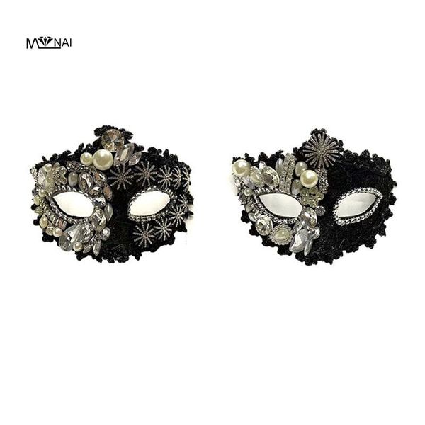 

gothic crystal costume partyÂ mask cosplay lace pearl masks half eyesÂ faceÂ masquerade ball carnival fancy masksÂ for women other event & party