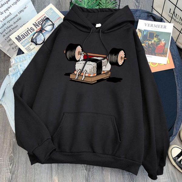 

men's hoodies & sweatshirts cartoon sushi do sports print man hoodie pocket casual harajuku hooded clothes vintage comfortable hoody pu, Black