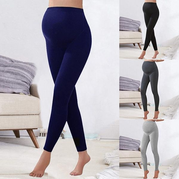 

women's leggings women sport fitness pants high waist seamless elastic maternity support pregnancy, Black